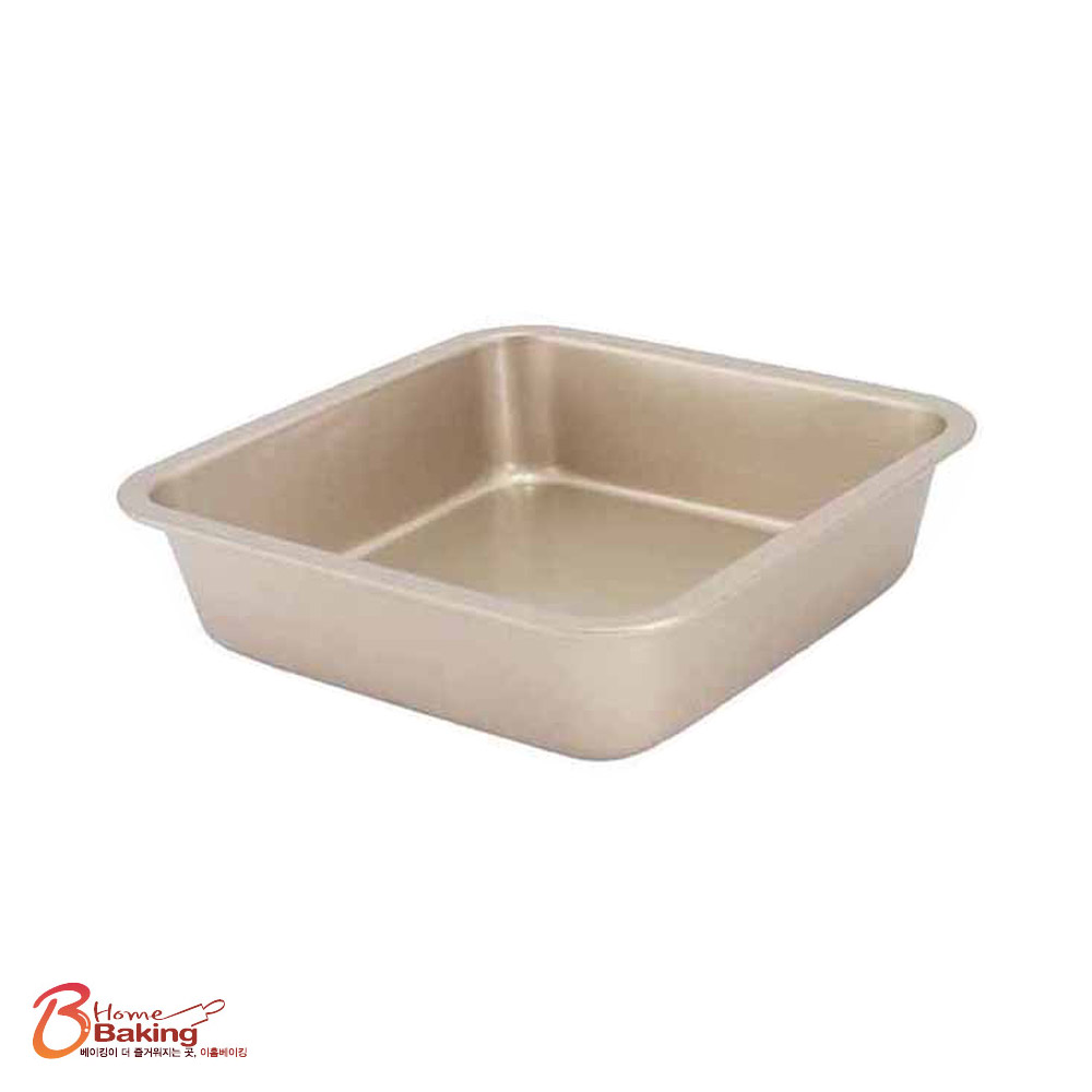 정사각팬금색 18cmx3cm 브라우니틀 큐브 사각 롤케익팬 카스테라팬 빵 제빵몰드 베이킹 - 상품 이미지