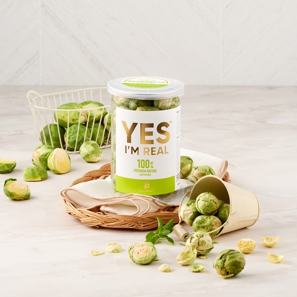 골드로니 예스아임리얼 강아지 애견 간식 과채 동결건조 수제간식 트릿 방울양배추, 40g, 1개