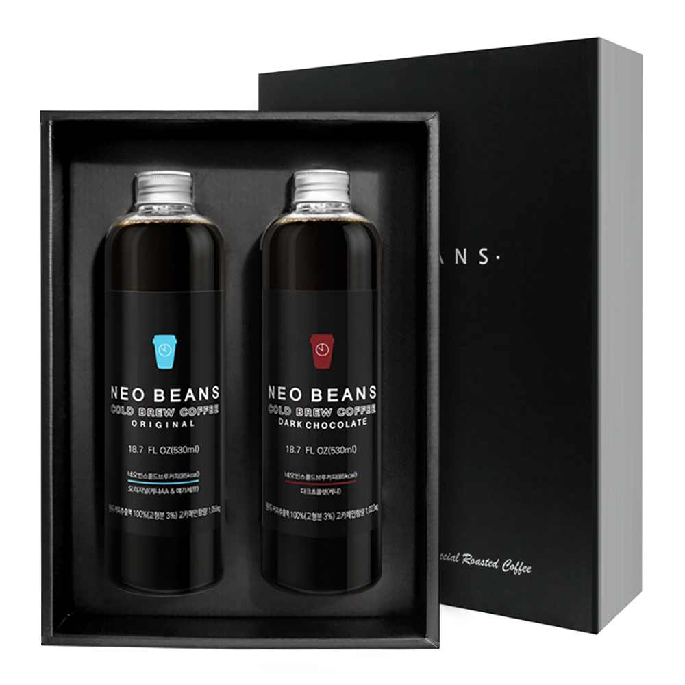 네오빈스 콜드브루 더치커피 원액 선물세트 530ml 2병 액상커피 에스프레소 아메리카노 - 상품 이미지
