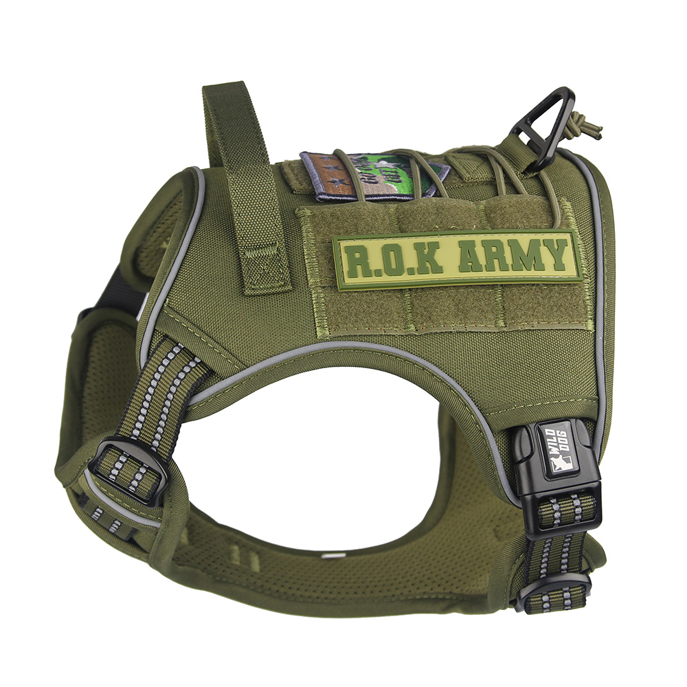 와일드독 아웃도어 강아지하네스 앞섬방지 소형견 대형견 레드 S