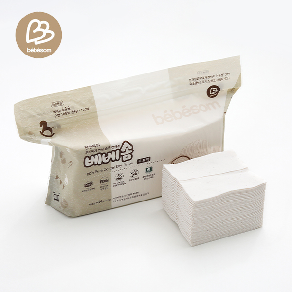 베베솜 건티슈 무표백 순면 신생아건티슈 아기물티슈 10매 15개