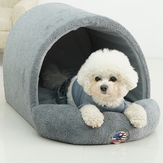 강아지 동굴집 턱받침 베개 쿠션 동글이 애견 하우스 극세사 반려견 방석분리