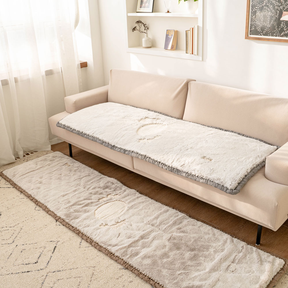 마벨로제 마가렛 밍크 극세사 겨울용 3인 쇼파패드미끄럼방지 소파매트