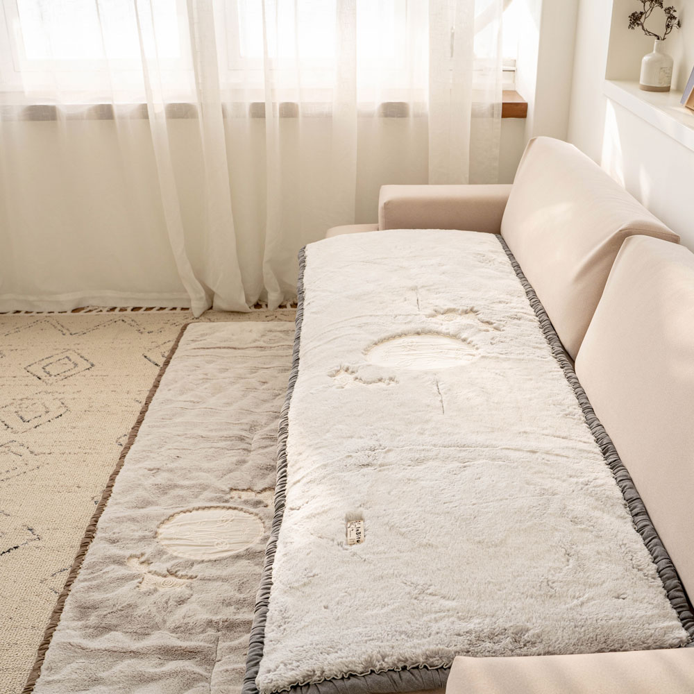 마벨로제 마가렛 밍크 극세사 겨울용 3인 쇼파패드미끄럼방지 소파매트