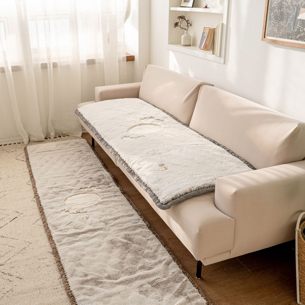 마벨로제 마가렛 밍크 극세사 겨울용 3인 쇼파패드미끄럼방지 소파매트