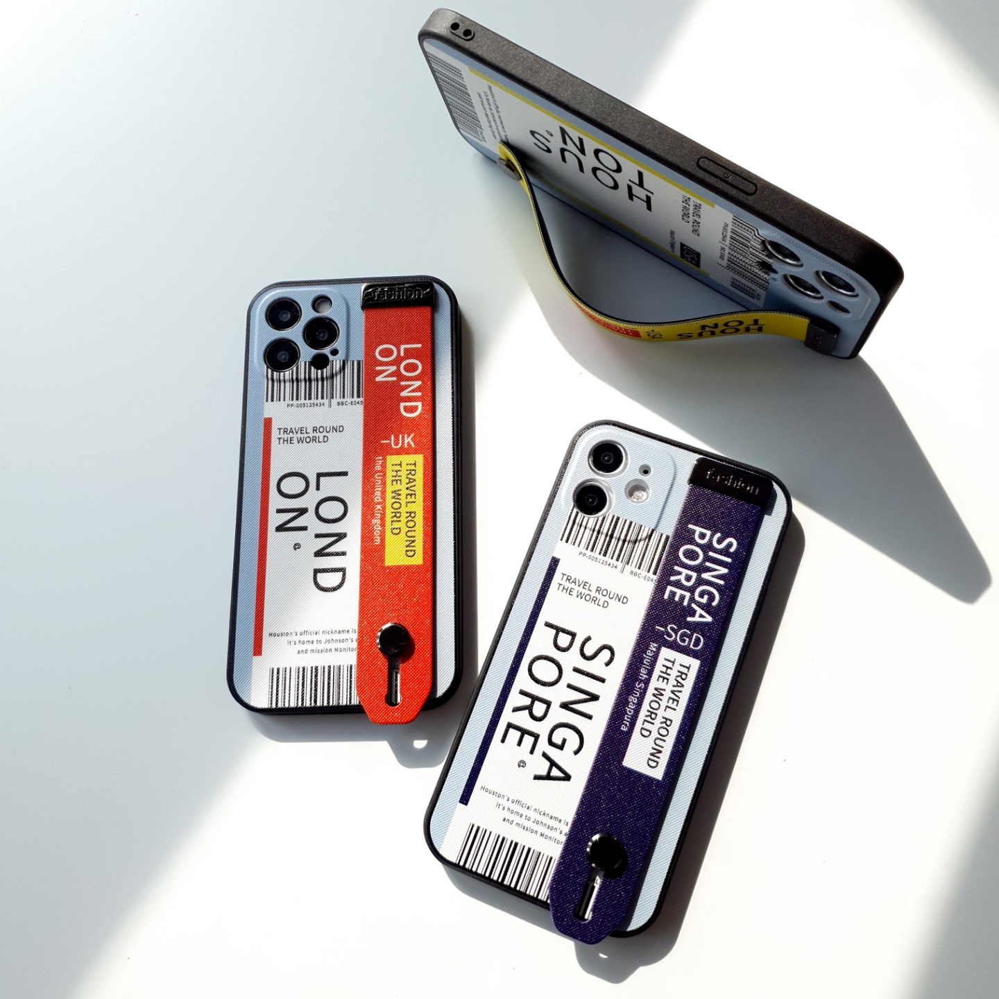 아이폰 갤럭시 보딩패스 핸드폰스트랩 핸드그립 케이스
