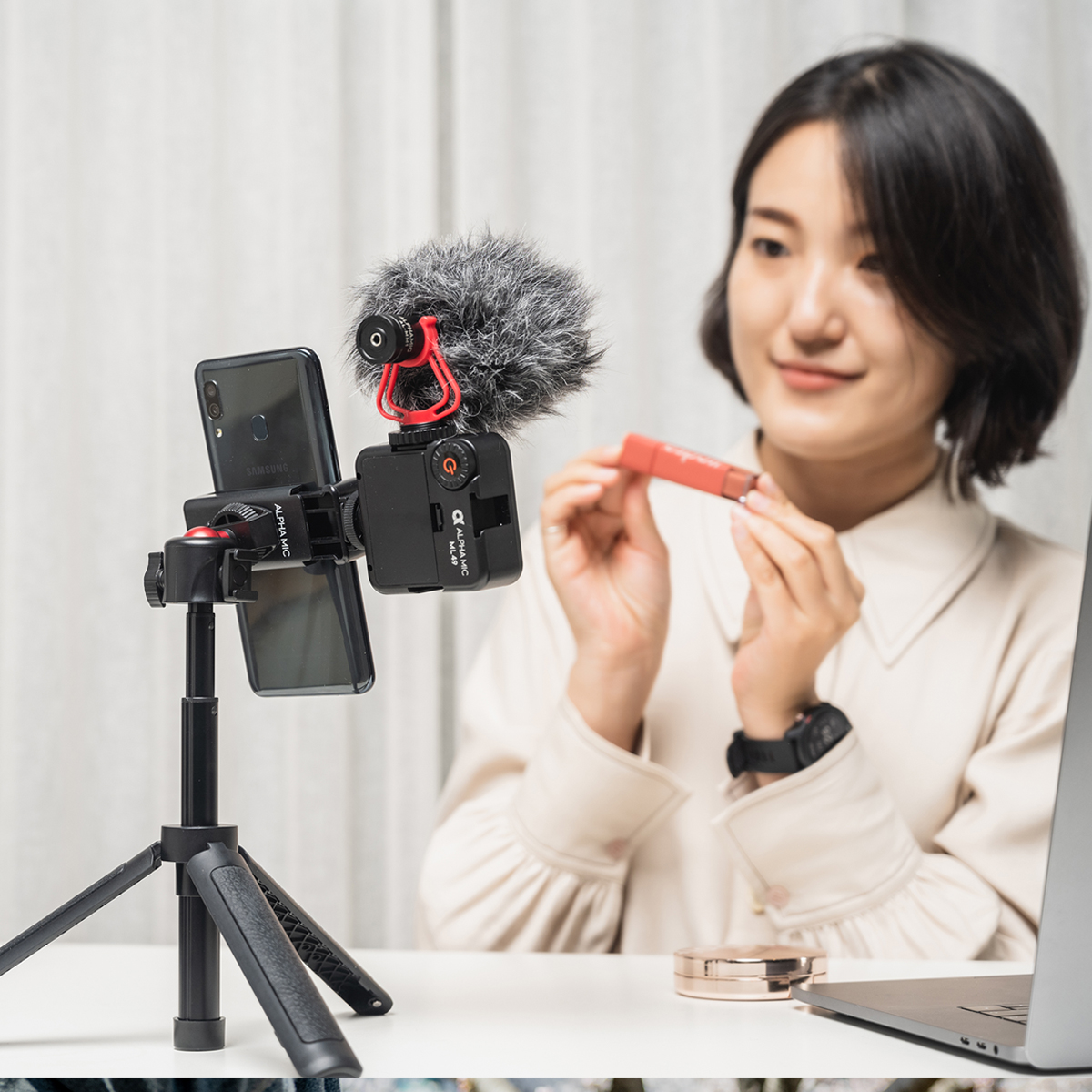 알파믹 올인원 유튜브 촬영 장비 세트 핸드폰 유튜버 개인 방송 영상 - 상세 이미지 3