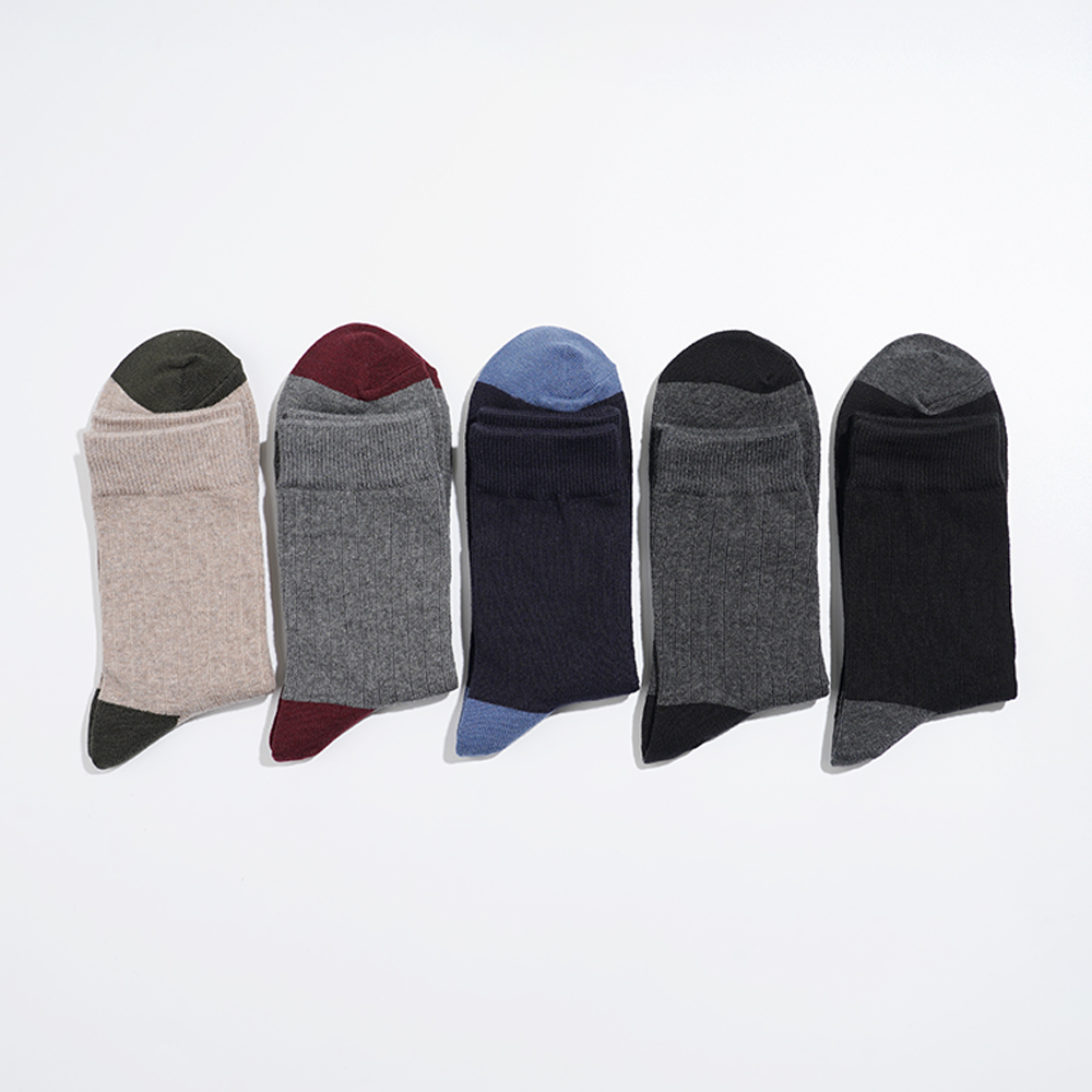 삭피엔스 남자 중목 패션 양말 포인트 골지 5color N배송