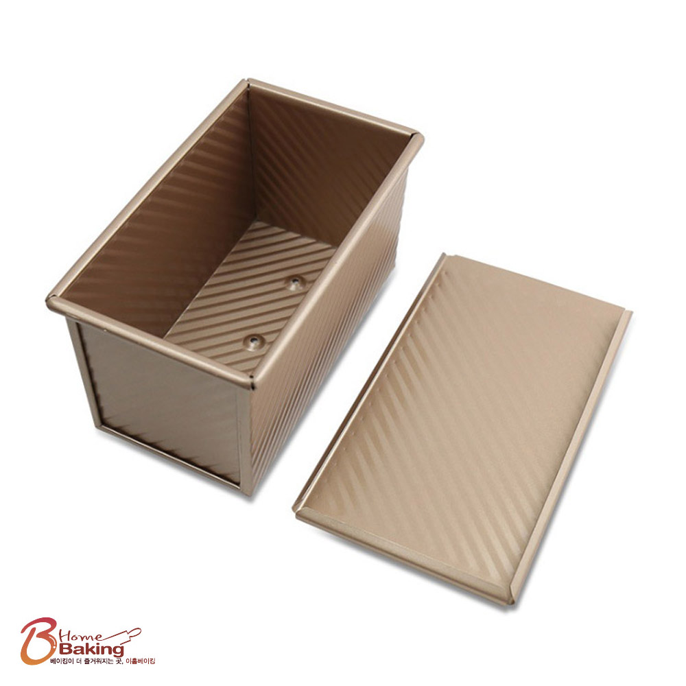 줄무늬샌드위치식빵틀 20.8x11.5x11 뚜껑포함 450g 토스트 팬 스트라이프큐브 - 상품 이미지