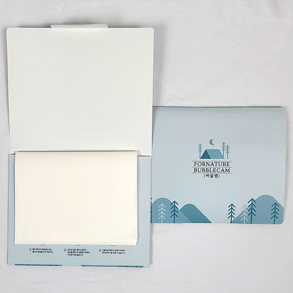 버블캠 일회용 수세미 세제 일체형천연 친환경 종이 주방 설거지수세미 30매 - 상세 이미지 3