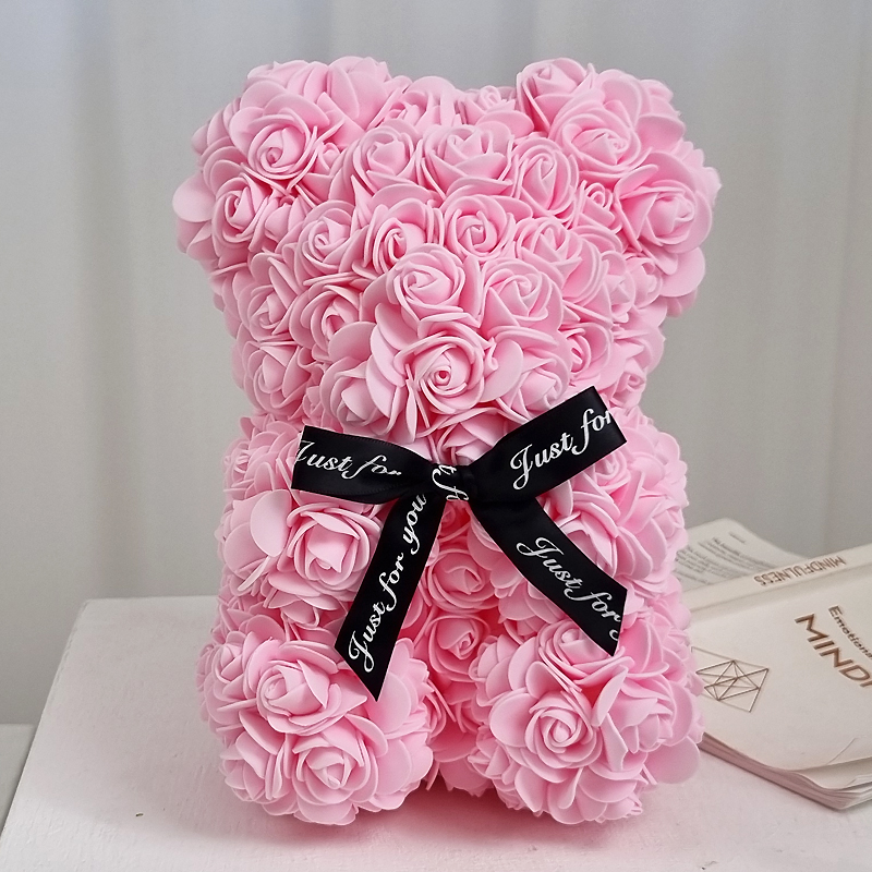 로즈베어곰돌이(대)45cm 장미곰돌이 플라워박스 꽃다발 비누꽃 생일 로즈데이 성년의날선물 이미지 7