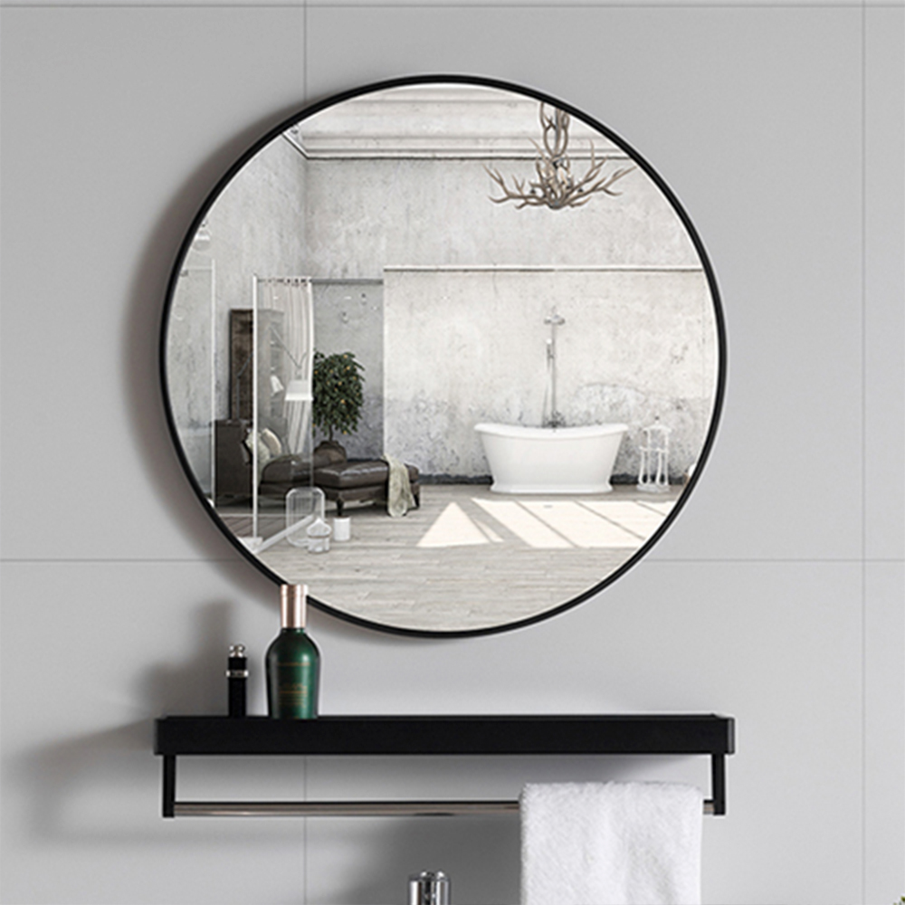 벽에 붙이는거울 원형거울 40cm 화장대 세면대 욕실거울