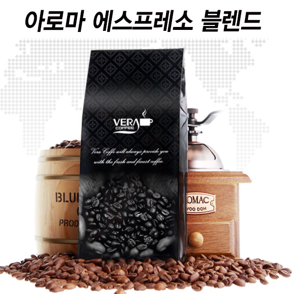베라 원두커피 아로마 블렌드 홀빈, 1kg, 1개 - 상품 이미지