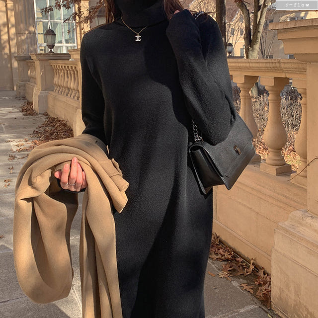 캐시미어 폴라 롱 니트원피스