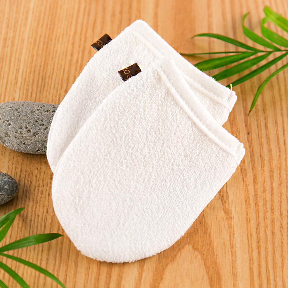 연약한 피부를 위한 밤부 양면 장갑 세안타올 성인용 2매