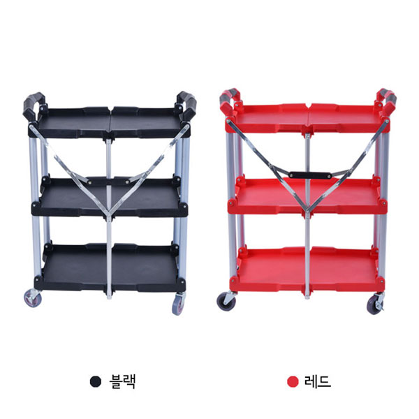 휴대용 접이식 트롤리 폴딩 이동식 서빙 주방 카트 왜건 캠핑 - 상세 이미지 2