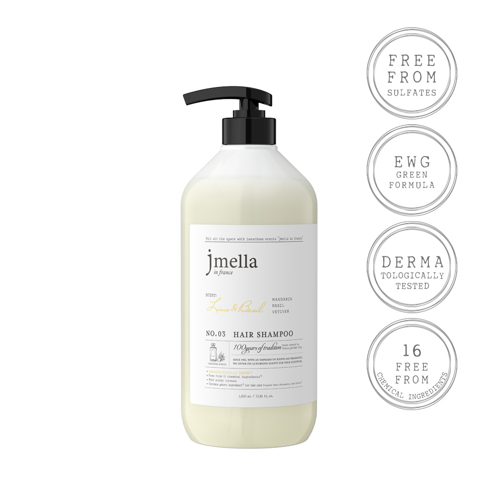 [샴푸세트] 제이멜라 인 프랑스 라임 앤 바질 헤어 샴푸 500ml 3개 - 상세 이미지 4