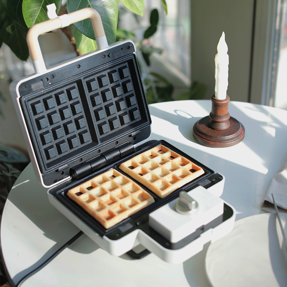 단미 와플 메이커 기계 크로플 샌드위치 붕어빵 파니니 2구 타이머 SAN02T