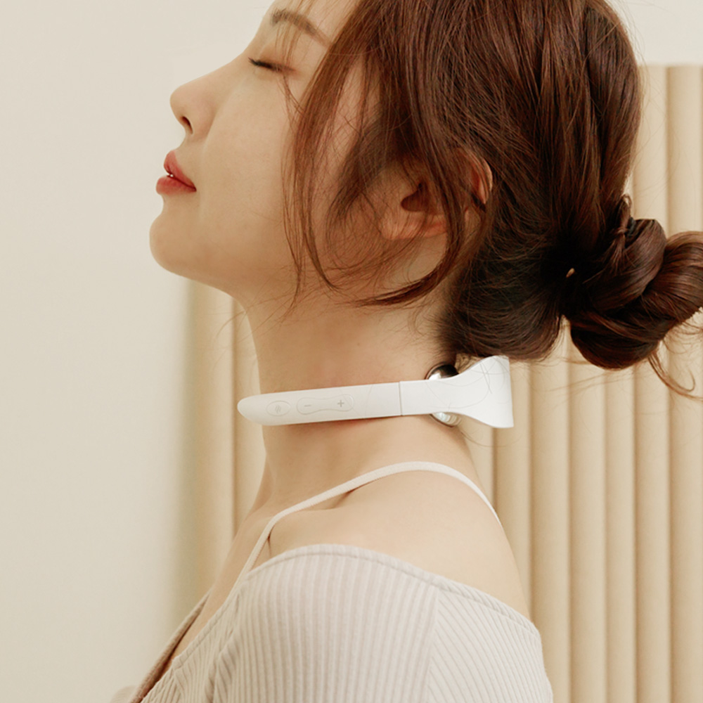 멜킨 목마사지기 엘튼 저주파 넥테라피스트 휴대용 마사지 무선 온열 목 안마기 넥 마사지기 - 상세 이미지 5