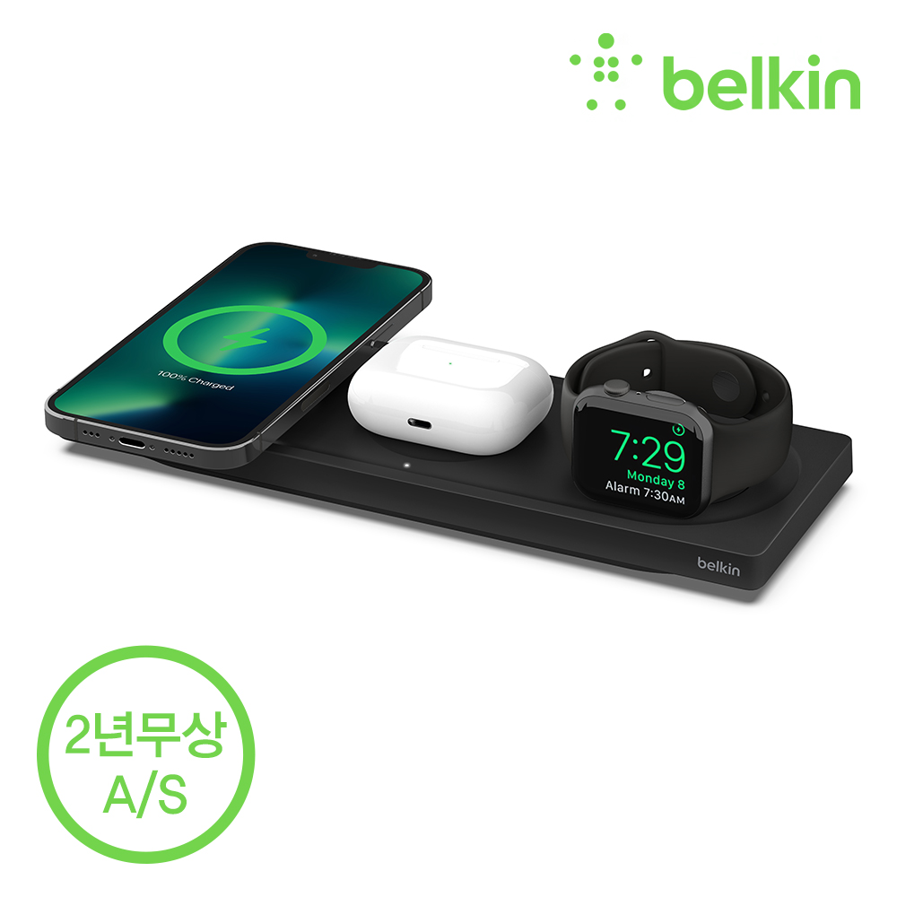 벨킨 3in1 맥세이프 충전기 패드 15W 아이폰 애플워치 고속 무선 충전 WIZ016kr - 상세 이미지 2