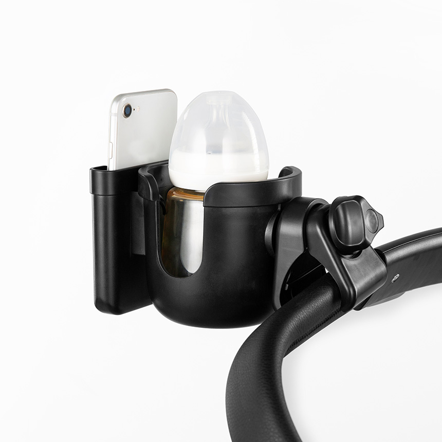 르메이어 올인원 정면형 핸드폰 유모차 거치대 컵홀더 + 다용도 벨크로 유모차 걸이 2P 세트