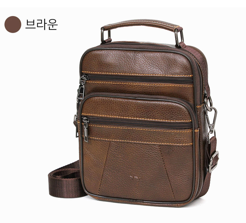 소가죽 메신저백 남성 크로스백 남성 가죽 미니백 남자성경책 가방 - 상세 이미지 3