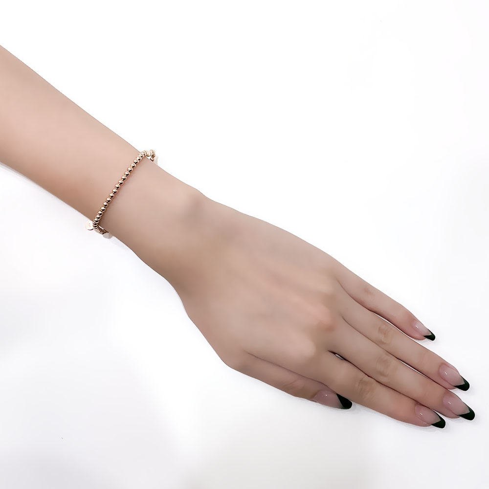 14k 3mm 볼 체인 팔찌 OPPB1550 - 상세 이미지 2
