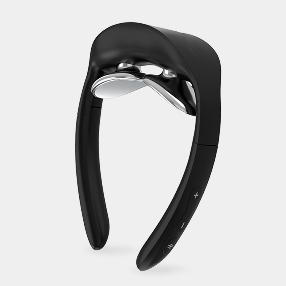 멜킨 저주파 목마사지기 엘튼 넥테라피스트 무선 휴대용 온열 목 안마기 넥마사지 클래식블랙