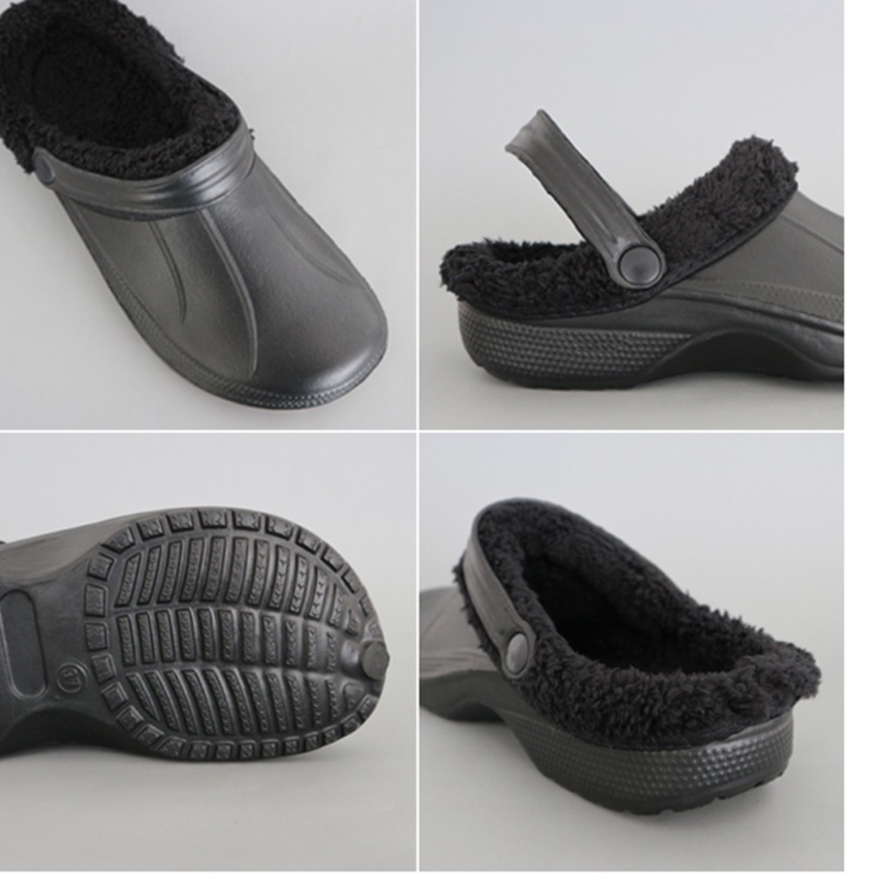 겨울 실외 슬리퍼 사무용 겨울용 슬리퍼 굽있는 털 슬리퍼
