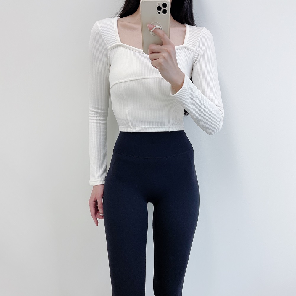로라벨 르체 필라테스복 요가복 필라테스 상의 옷 커버업 운동복 탑 요가 긴팔 크롭 복장 - 상세 이미지 2