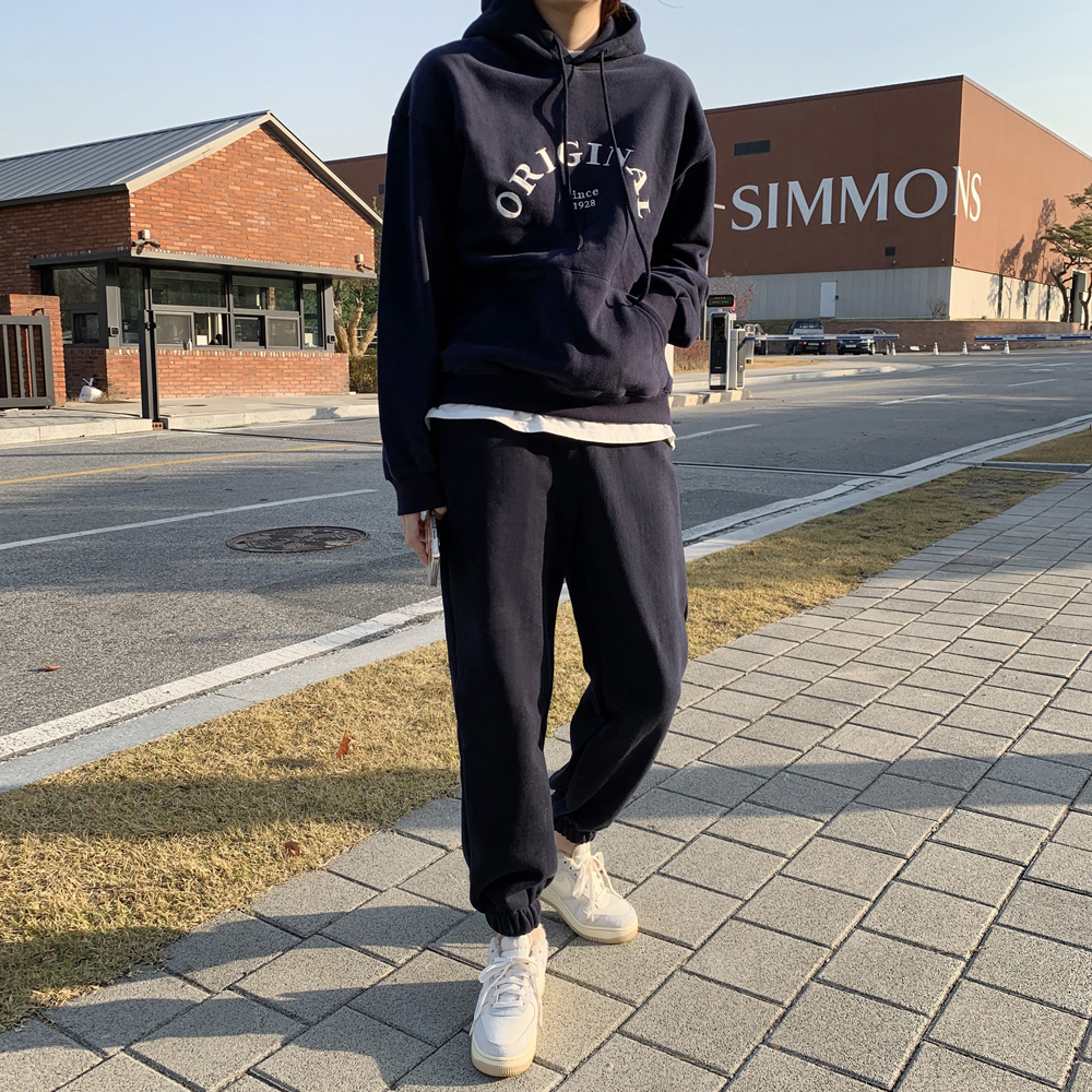 편한 일자 여성 조거팬츠 트레이닝 밴딩바지 여성 배기팬츠 - 상세 이미지 4