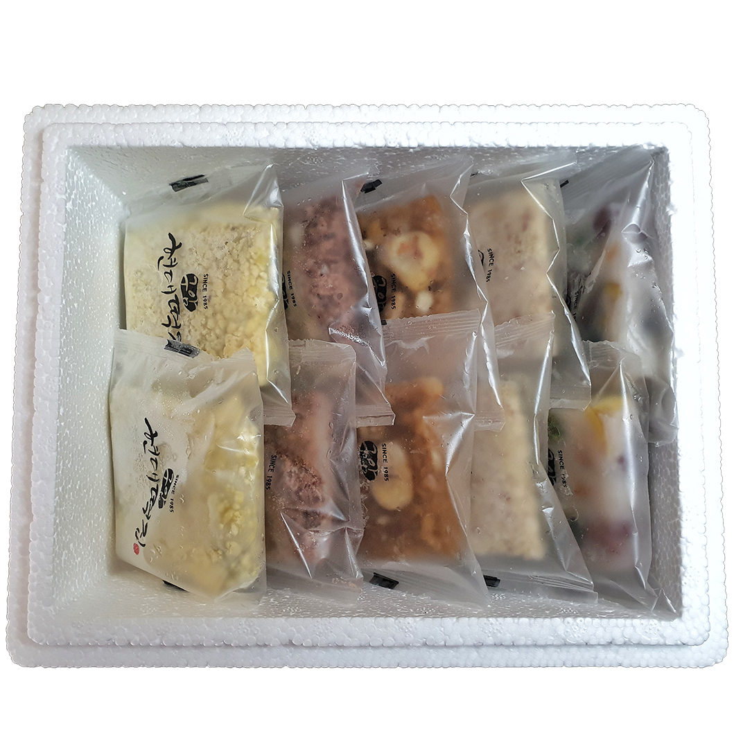 아침식사대용 떡 간식 답례 행사떡 결혼 백일 잔치 5종세트 10개입 개별포장 - 상세 이미지 3