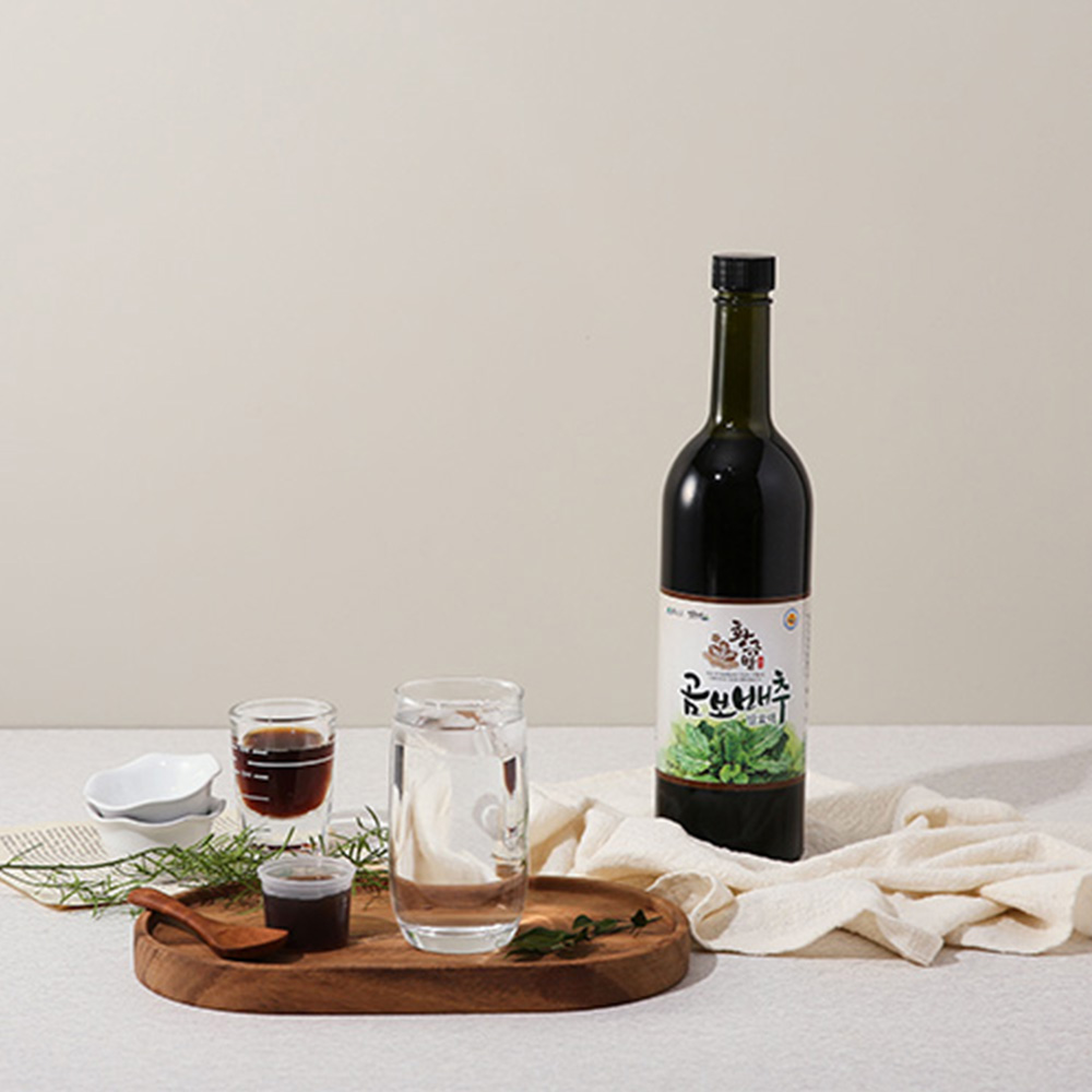 황금밭 곰보배추(배암차즈기) 발효액 750ml 2병+계량컵 안전포장 유리병 포장 - 상품 이미지