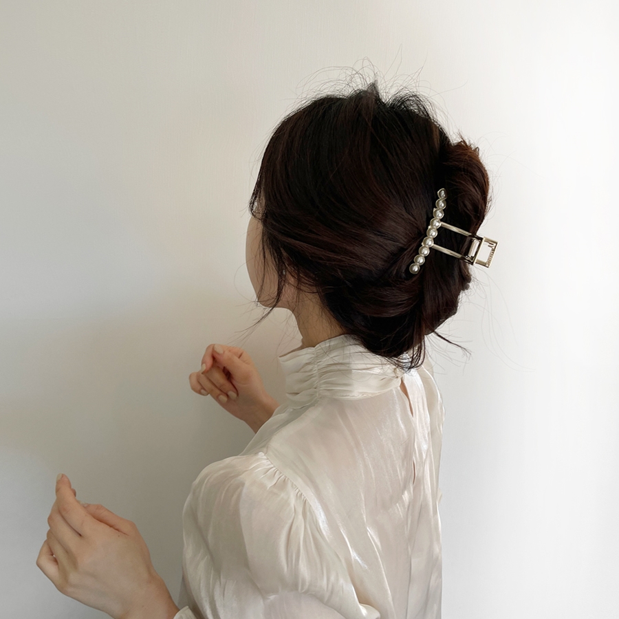 레이스룸 진주 왕 폭 헤어 집게 올림 머리 핀 - 상세 이미지 2