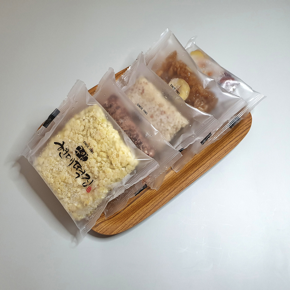 아침식사대용 떡 간식 답례 행사떡 결혼 백일 잔치 5종세트 10개입 개별포장 - 상품 이미지