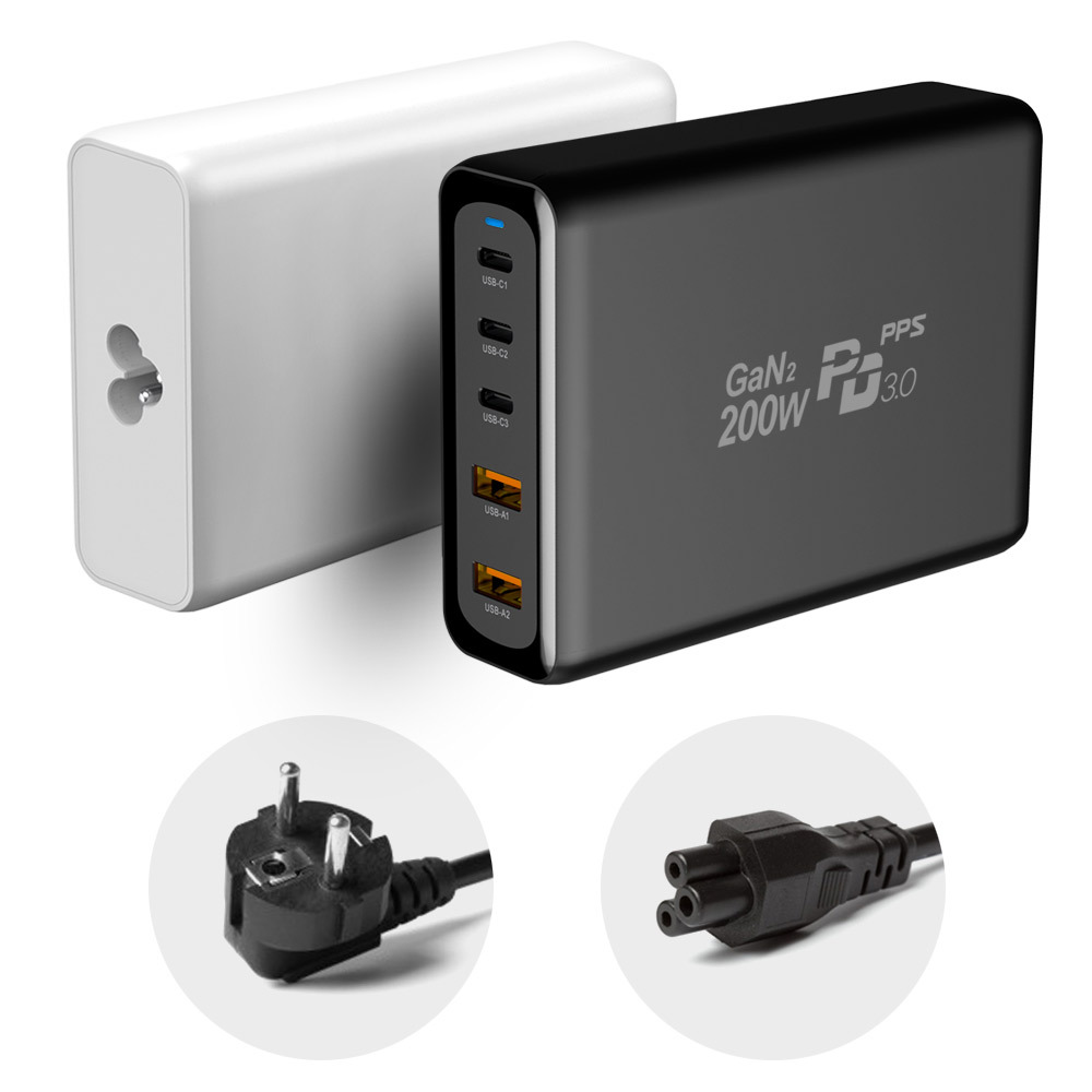 USB PD PPS C타입 GAN2 노트북 맥북 아이폰 200W 접지 멀티 초고속 충전기 - 상세 이미지 5