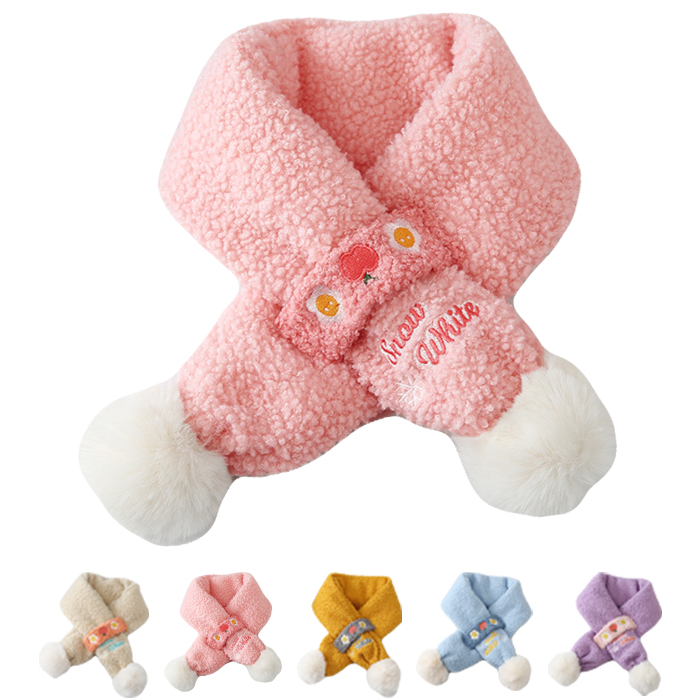 겨울 유아 아동 여아 초등 어린이 털 방한 방울 워머 머플러 목도리 - 상품 이미지