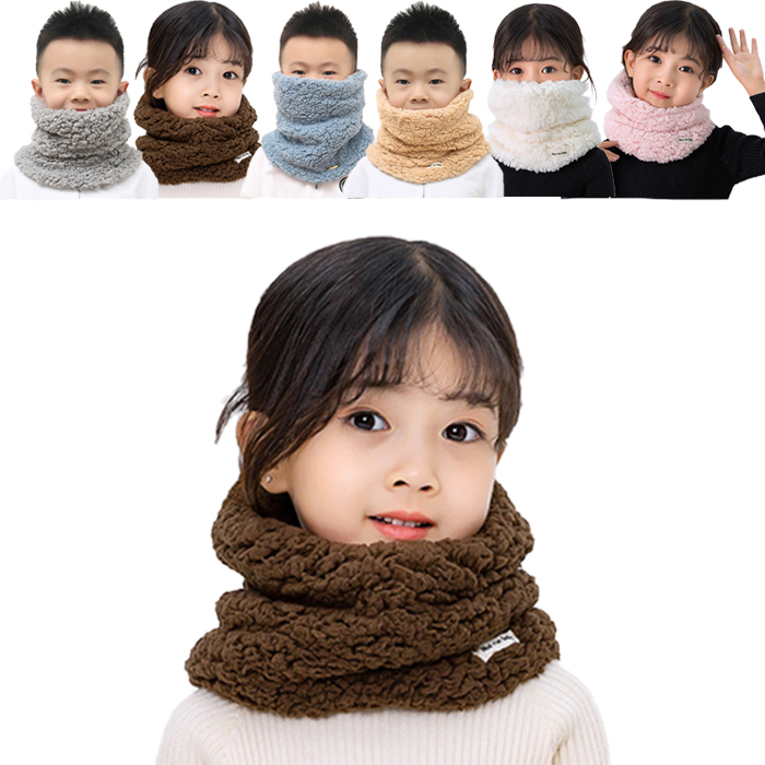 겨울 유아 아동 여아 남아 초등 어린이 털 방한 넥 워머 목도리 키즈 목 토시 - 상품 이미지