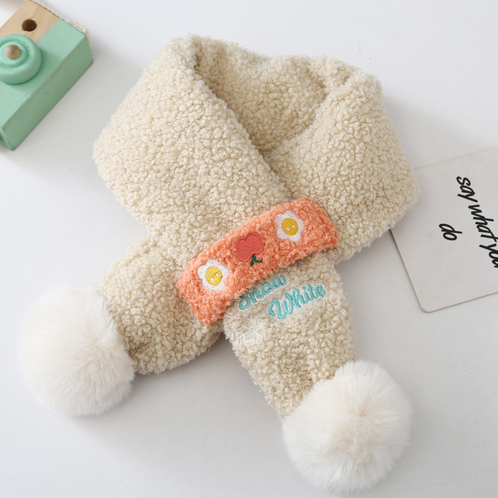 겨울 유아 아동 여아 초등 어린이 털 방한 방울 워머 머플러 목도리 - 상세 이미지 4