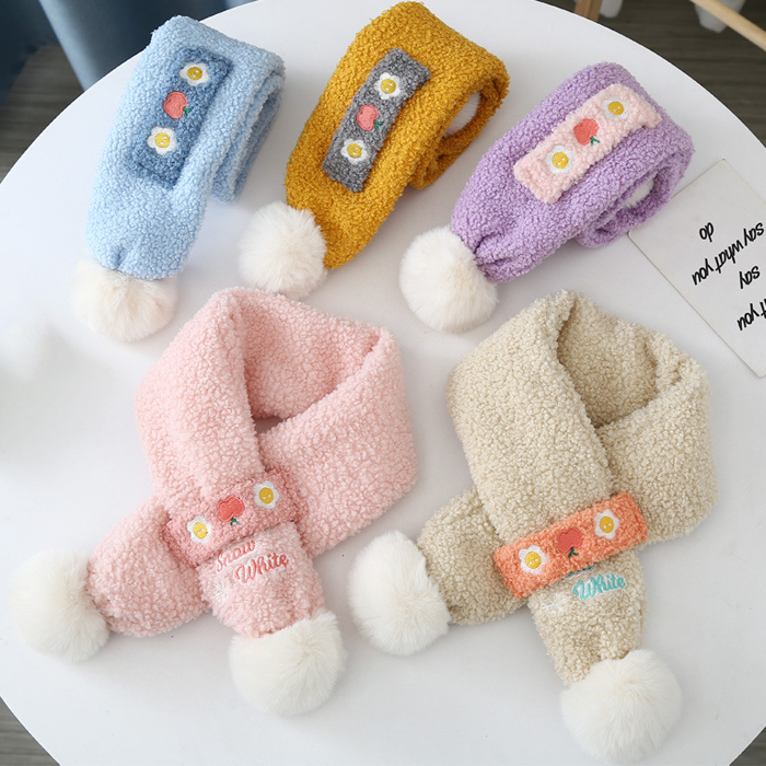 겨울 유아 아동 여아 초등 어린이 털 방한 방울 워머 머플러 목도리 - 상세 이미지 3