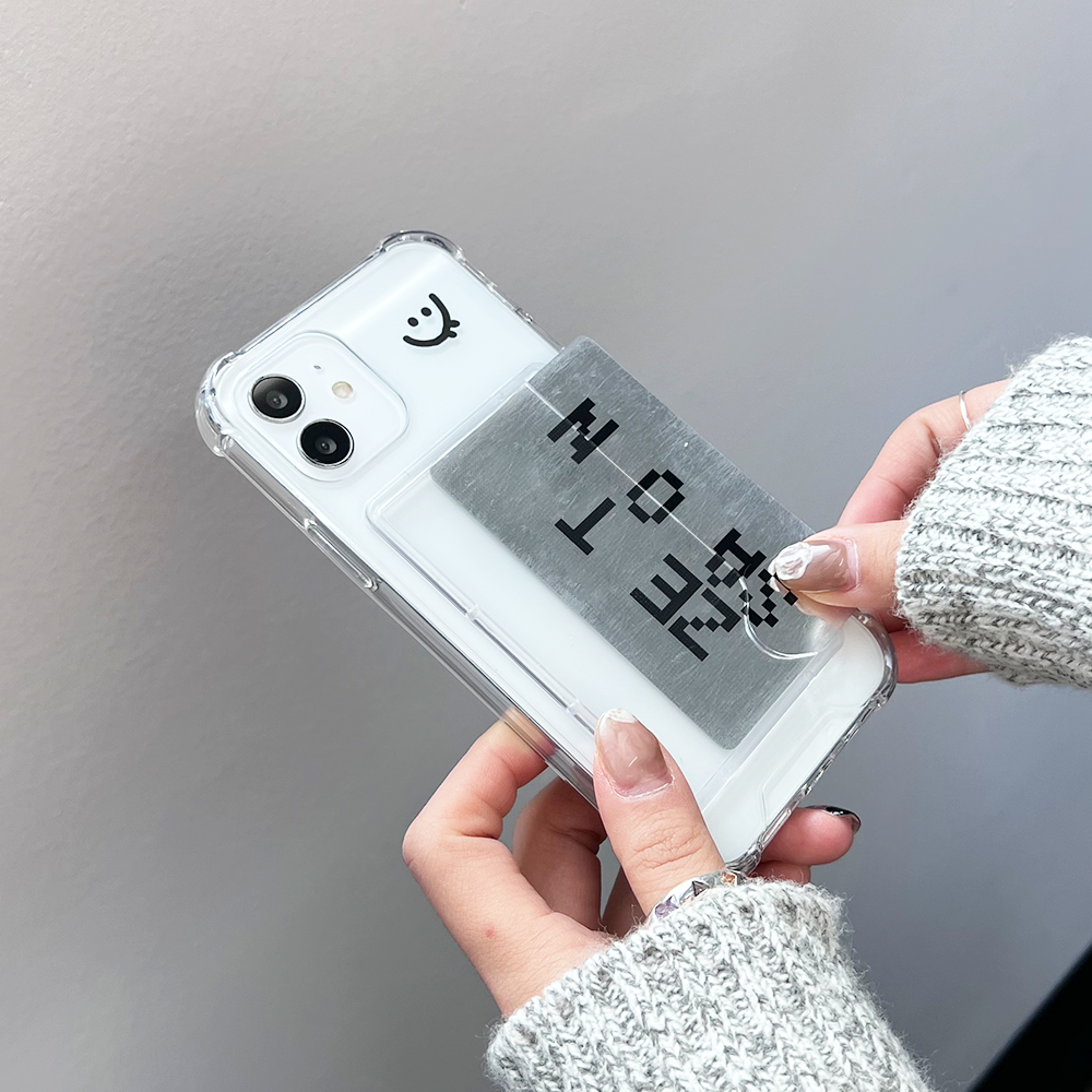 아이폰12 케이스 카드 프로 올리 얼굴 블랙 - 상세 이미지 2