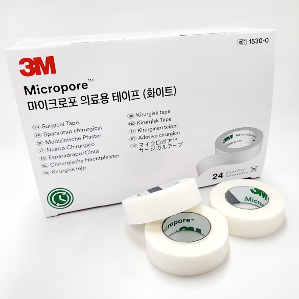 3M 마이크로포 의료용테이프 백색 1박스(24개입) 속눈썹테이프 - 상품 이미지