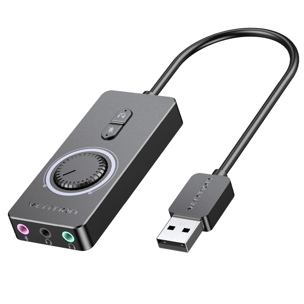 벤션 프리미엄 USB 외장형 사운드카드 1m, CDRBF - 상품 이미지