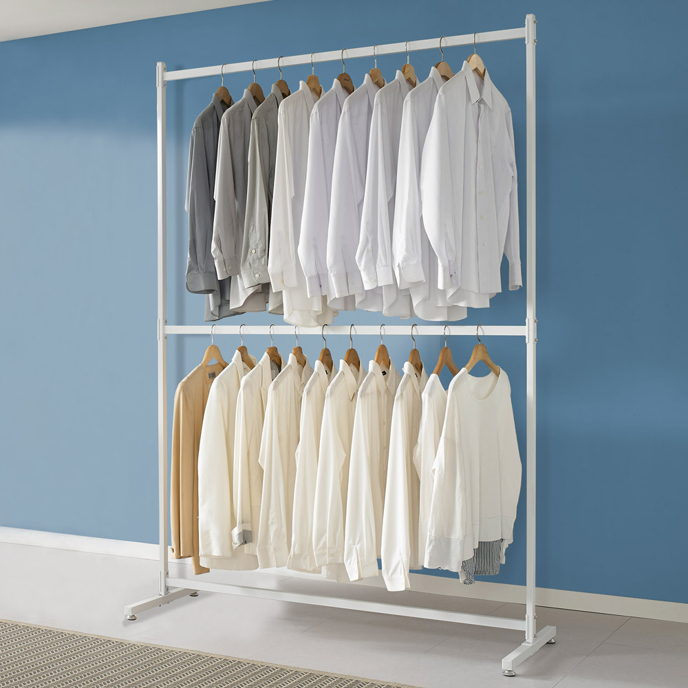 철제 옷가게 2단 행거 드레스룸 스탠드 옷걸이 옷장 800