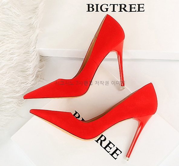 220-265 마스케 10cm 스웨이드 여자 하이힐 펌프스 구두 4color 상세 이미지 9