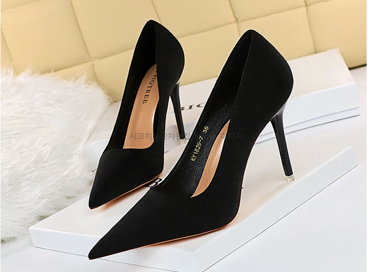 220-265 마스케 10cm 스웨이드 여자 하이힐 펌프스 구두 4color 상세 이미지 3