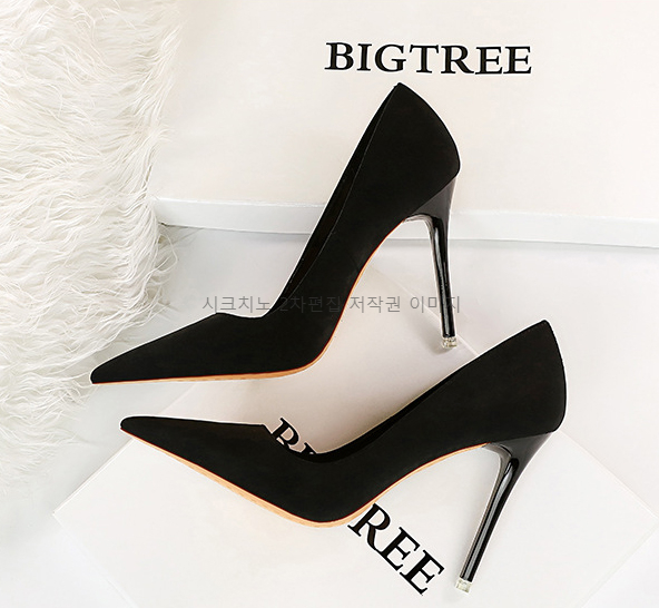 220-265 마스케 10cm 스웨이드 여자 하이힐 펌프스 구두 4color 상세 이미지 5