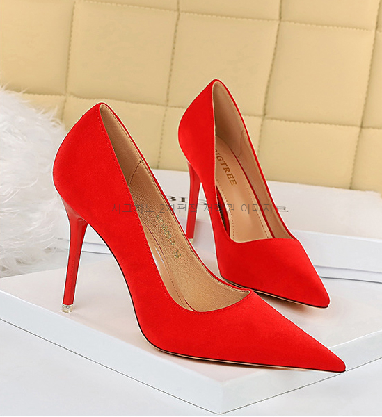 220-265 마스케 10cm 스웨이드 여자 하이힐 펌프스 구두 4color 상세 이미지 8