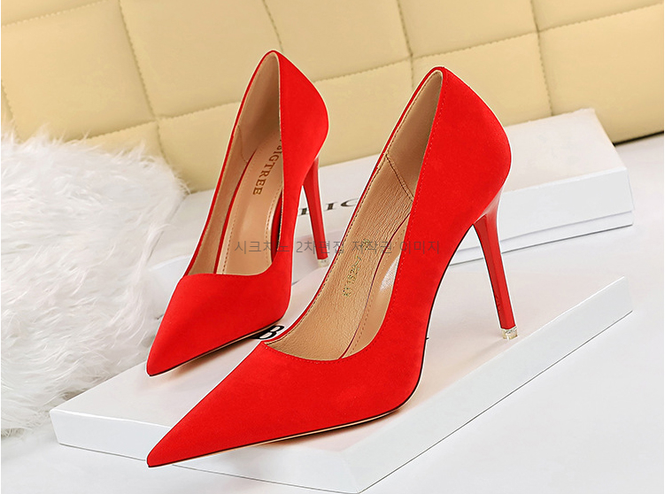220-265 마스케 10cm 스웨이드 여자 하이힐 펌프스 구두 4color 상세 이미지 7