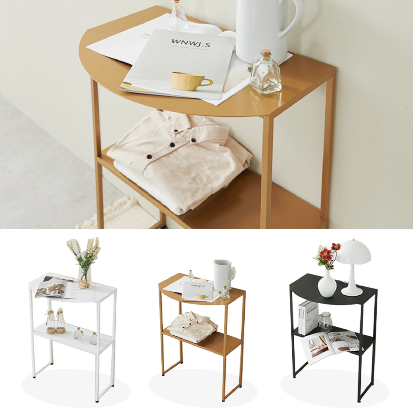 소파 틈새 선반 미니 소형 높은 사이드 테이블 얇은 테이블